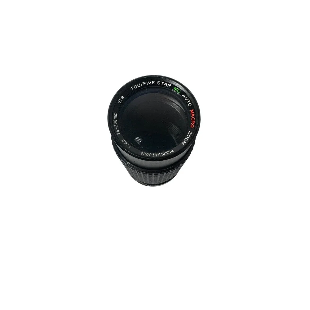TOU/FIVE STAR MC AUTO MACRO ZOOM 1:45 75-200MM FOR CANON FILM CAMERA FD MOUNT